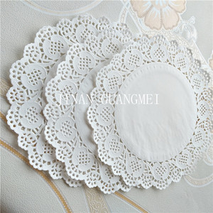 Sous-verres en <span class=keywords><strong>papier</strong></span> <span class=keywords><strong>dentelle</strong></span> jetables ronds blancs pour gâteaux, biscuits, mariage, cupcakes, desserts - Product Image 6
