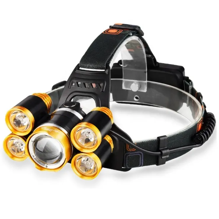 Super Bright Waterproof USB Rechargeable Battery Powered Aluminum Long Range Miner Zoomable Led Headlamp
