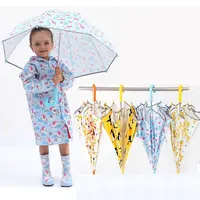 الجملة الصينية مظلة مظلة الأطفال مظلة الكرتون الملونة لطيف الحيوان نمط طباعة المطر مظلة طفل للأطفال