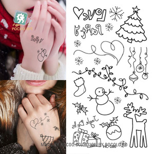 HC Misto 16 Fogli <span class=keywords><strong>Classic</strong></span> Disegni Del Tatuaggio Nero Tatuaggio Della Piuma, chiave, fiocco di neve, morto ramo Del Corpo Tatuaggi Temporanei Per La femmina. - Product Image 4