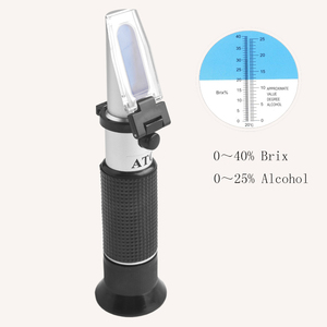 शराब पौधा विशिष्ट गुरुत्व Refractometer 0 ~ 40% ब्रिक्स 0 ~ 25% बियर फलों का रस शराब चीनी परीक्षण मीटर - Product Image 1