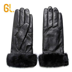 GL — gants en cuir et fourrure de vison pour <span class=keywords><strong>femme</strong></span>, gantelets de <span class=keywords><strong>luxe</strong></span>, de qualité supérieure, pour l'<span class=keywords><strong>hiver</strong></span> - Product Image 6