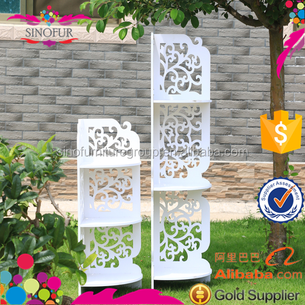 Отдельно стоящая Мини домашняя деревянная пластиковая резная книжная полка