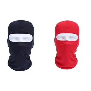 Topi Balaclava Putih Anti-UV, Topi Luar Ruangan Penghangat Leher Sepeda Motor Musim Dingin