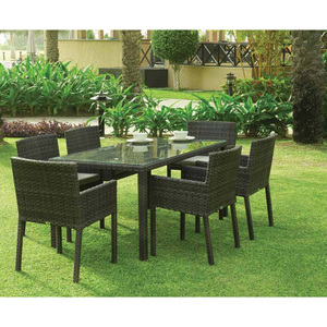 Mesa de comedor barata de los muebles de la rota del estilo de Bali al aire libre y muebles de mimbre de mimbre de <span class=keywords><strong>Cebu</strong></span> de la ro - Product Image 1