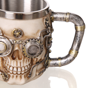 Tasse <span class=keywords><strong>Robot</strong></span> en 3d personnalisable, 1 pièce, Design squelette de Viking Cool, tasse à café, bière, thé, pour la maison, Bar, cadeau de fête pour hommes, - Product Image 4