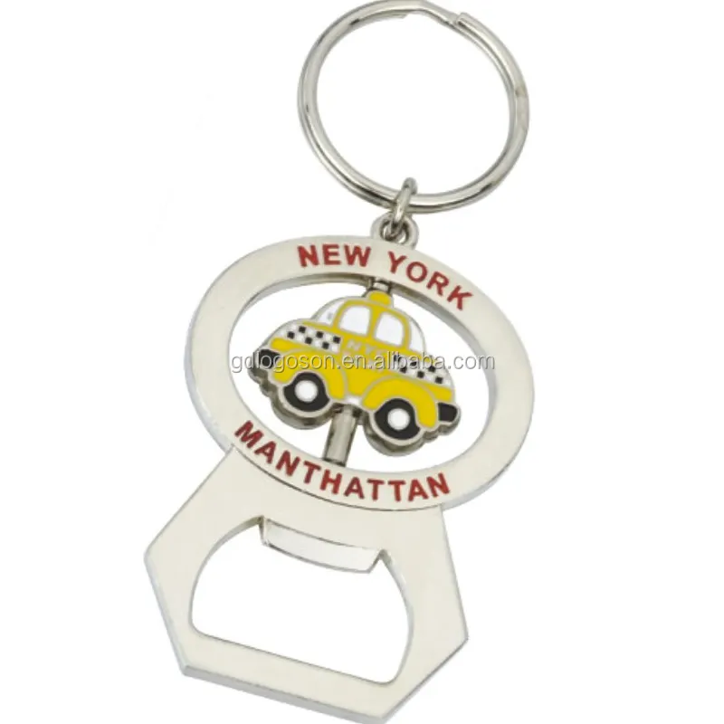 Custom en promotie goedkope land symbool gift USA Manhattan souvenir sleutelhanger New York metalen flesopener