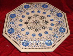 Mármol Blanco Makrana, Diseño Octagonal Exclusivo, Tablero de Mesa de Alta Calidad con los Mejores Diseños - Product Image 1