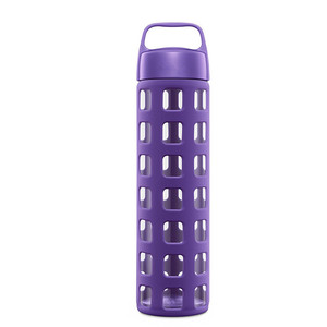 Sport Bottiglia di <span class=keywords><strong>Acqua</strong></span> di Vetro Isolato Manica Coperchio In Acciaio Inox <span class=keywords><strong>Tempo</strong></span> Segnato Standard Bocca Litro Contenitore Per Bere - Product Image 1