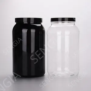 3L PET Wide Mouth Wholesale Plastic Jars Whey Protein Powder Packaging
