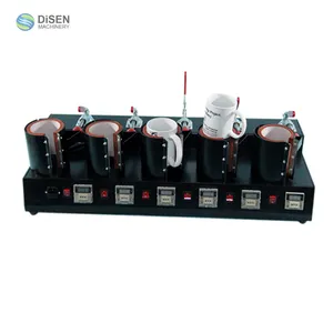 Five Station heat transfer cup printing machine ceramic color changing magic coffee mug printing machine