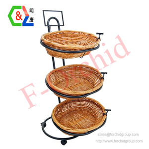 Grande Cestino Rotondo Pavimenti In Generi <span class=keywords><strong>Alimentari</strong></span> di <span class=keywords><strong>Frutta</strong></span> <span class=keywords><strong>e</strong></span> <span class=keywords><strong>Verdura</strong></span> di Visualizzazione Cremagliera - Product Image 3