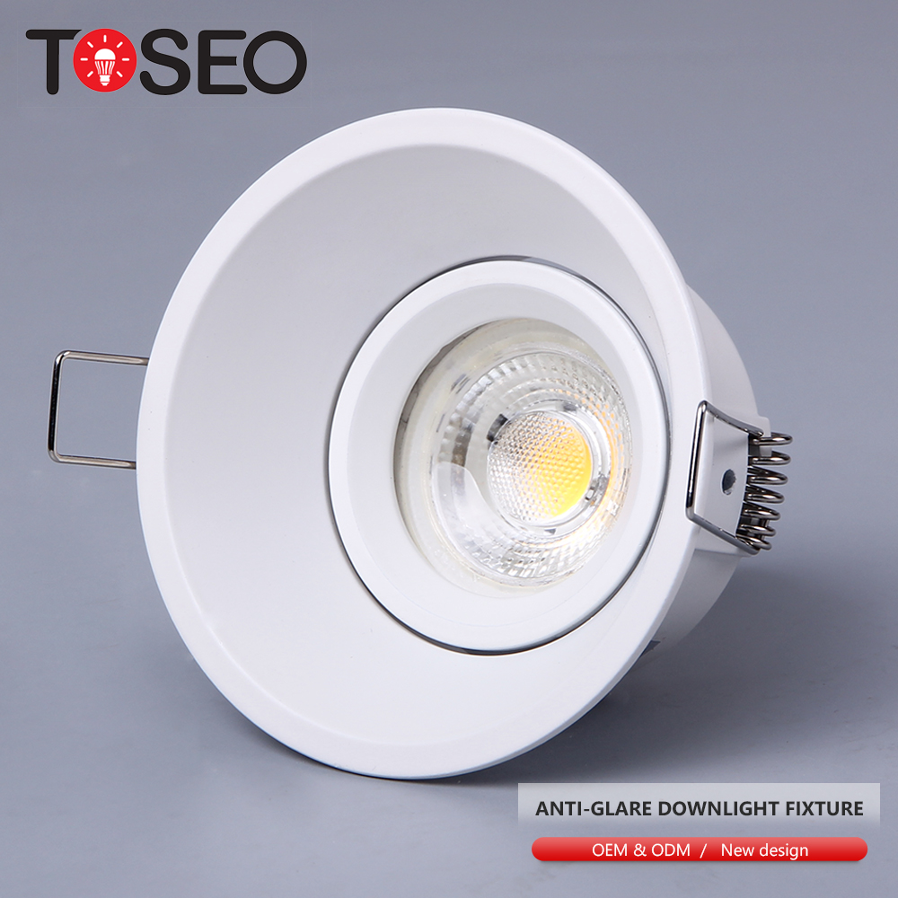 85mm Cut Out Anti Glare Downlights Black Living Room Ceiling Lights
