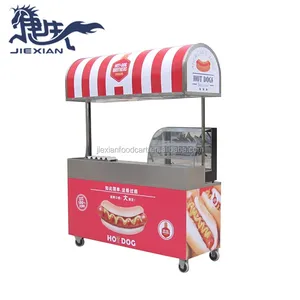 JX-CR200 Shanghai Jiexian Günstige Hotdog Cart Essen Trailer Günstige mobile Hot Dog Cart