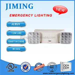 صنع بواسطة JIMING التوأم بقعة LED مصباح طوارئ قابل لإعادة الشحن الصين أعلى 1 etl الطوارئ الخفيفة dp led مصباح طوارئ قابل لإعادة الشحن