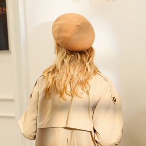 2025 haute qualité classique couleur Vintage personnalisé Boina chapeau <span class=keywords><strong>luxe</strong></span> Simple mode dames laine <span class=keywords><strong>béret</strong></span> pour femmes français - Product Image 4
