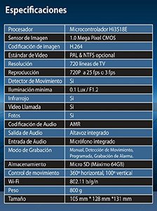 Cámara IP Wifi inalámbrica de Seguridad, Cámara de seguridad para el hogar HD 720P Soporte Visión nocturna por infrarrojos - Product Image 4