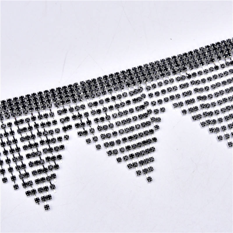 Black crystal with silver