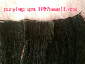 Extensión de pelo de cola de caballo, hecho a mano, 100%, pelo Real de cola de caballo - Product Image 3