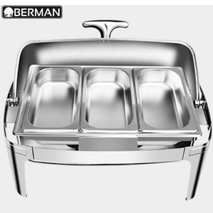 Mantener la comida caliente buffet hotel comida más caliente plato de servir plato de frotamiento indio para equipos de cocina filipinos - Product Image 6