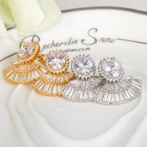 Teemi gros Livraison gratuite 2015 HOT SELL luxe 18K Champagne Or Zircon <span class=keywords><strong>Cristal</strong></span> Femme Mode de mariée Boucles d'oreilles Wire - Product Image 2