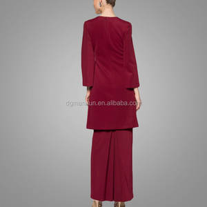 <strong>Wholesale</strong> <strong>Baju</strong> Kurung <strong>Malaysia</strong> Red Wine <strong>Kebaya</strong> Muslim Women Dress Pictures <strong>Kebaya</strong> Kurung - Product Image 3