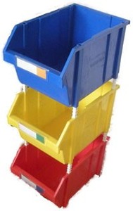 الصناعية تكويم مجتمعة صناديق تخزين بلاستيكية مع قدرة كبيرة - Product Image 3