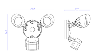 Úc <span class=keywords><strong>Led</strong></span> Nhôm Chống Thấm Nước Đèn Tường Ip54 Cảm Biến Không Thấm Nước Sân Bay Cảm Biến Chuyển Động Ánh Sáng IP54 - Product Image 3