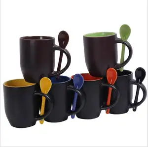 12oz de transferencia de calor de la Copa mágica y sublimación interior taza cambiante del color <span class=keywords><strong>con</strong></span> <span class=keywords><strong>cuchara</strong></span> taza de regalo - Product Image 1