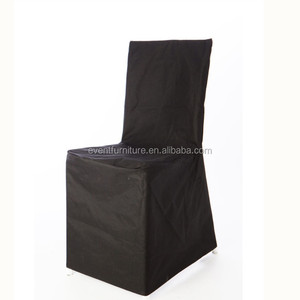 Eventfur <strong>Black</strong> Polyester Protective Universal Slip <strong>Chair</strong> <strong>Cover</strong> for Transport &amp; Stock Protection - Product Image 1