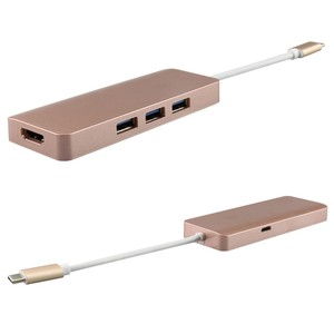 2017 nueva tendencia de productos C800 PD de carga 4 K Tipo c <span class=keywords><strong>hub</strong></span> <span class=keywords><strong>para</strong></span> <span class=keywords><strong>macbook</strong></span> <span class=keywords><strong>pro</strong></span> con 4 puertos USB3.0 - Product Image 2