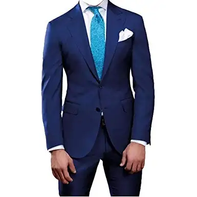 Navy Blau 2 Stück Hose Mantel Hohe Qualität Heißer Verkauf Slim Fit Männer Anzug YF016