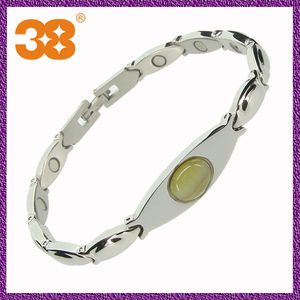 Bracelet de charme vintage en acier inoxydable et germanium pour homme, thérapie magnétique 2000-4000 Gauss, sensibilisation au <span class=keywords><strong>cancer</strong></span> du <span class=keywords><strong>sein</strong></span> 2025, tendance - Product Image 5