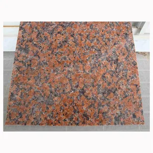 Boden design G562 Kirschrot Günstige 60x60 polnische Flamme Granit fliese aus natürlichem Granitstein für Außenwand