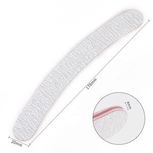 1 adet küçük tırnak törpüsü s çift Mini tampon zımpara 100/180 tek kullanımlık manikür araçları ay şekli kırmızı iç tırnak törpüsü toptan - Product Image 2