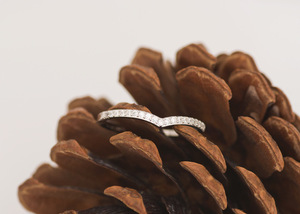 เงินแท้925 Chevron Thumb <span class=keywords><strong>V</strong></span> รูปร่างแหวนขนาด3-13แหวนเงินสเตอร์ลิง925เครื่องประดับเงินสเตอร์ลิง - Product Image 5