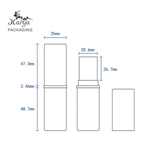 Thanh Blush Bao Bì Bán Buôn Sang Trọng Đáng Yêu Kim Loại Màu Hồng Trang Điểm Má Hồng Ống Rose Gold Rỗng Blush Stick Container - Product Image 2