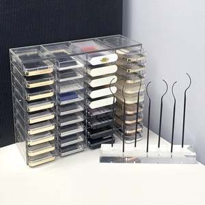 Mới thanh lịch thiết kế 35 lưới Acrylic lông mi Tổ Chức, Acrylic Hộp lông mi cho các công cụ trang điểm lưu trữ - Product Image 1