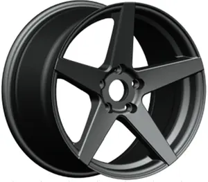 Jantes de roue de voiture de tourisme mag noir 5x120 aluminium de voiture concave profond de 17 pouces