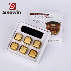 Oro forma cuadrada piedra vino de hielo cubos de hielo para whisky bar Accesorios - Product Image 2