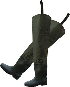 Pantalons de pêche à hauteur de cuisse avec bottes de pêche en PVC, camouflage, chaussettes intégrées, waders respirants pour la pêche - Product Image 5