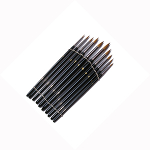 Shanghai fournisseur kolinsky sable cheveux aquarelle brosse chrome plaqué poignée brush set peinture - Product Image 2