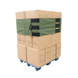 Zware Groene Canvas Eco-Vriendelijke Verstelbaar Met Haak En Lus Tape Riemen Herbruikbare Pallet Wrap - Product Image 1