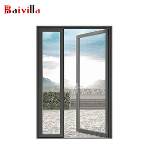 Puerta Corredera de Aluminio <span class=keywords><strong>para</strong></span> Jardín, Puerta Francesa Exterior <span class=keywords><strong>para</strong></span> Villa con Doble Vidrio Templado - Product Image 2
