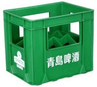Caisse à bière en plastique maillé recyclable à prix avantageux, 24 bouteilles, haute qualité