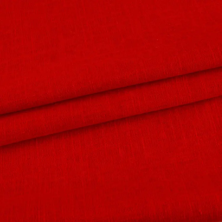 สีต่างๆนุ่มในสต็อกเส้นด้ายย้อมทอ Viscose ผสมผ้าลินินราคาสำหรับเสื้อ