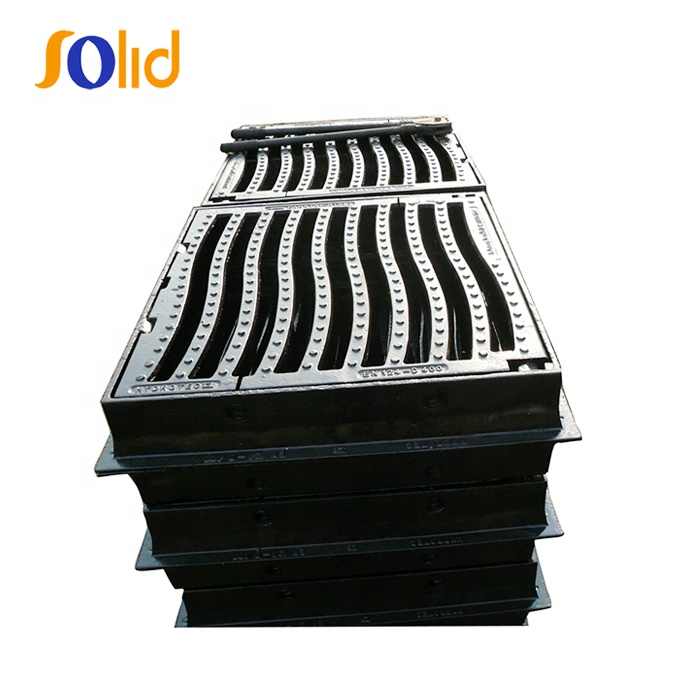 EN124 Ductile Cast Iron Square Sewer Manhole Cover And Floor Drain Grate
