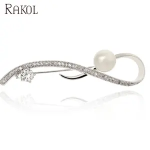 Rakol APB1111 модные простые элегантные Лидер продаж серебро циркон брошь на булавке для женщин Подарки