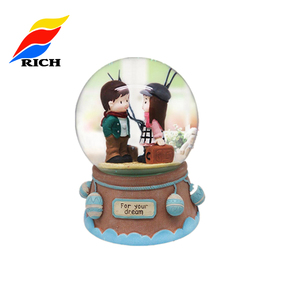 Werbe billige Glas Schneekugel Kit Harz Touristen Souvenir Wasserball Wohnkultur Kristall Wasser kugel - Product Image 4