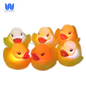 Bath Fishing Toy Game Floating Led Rubber Lighted Duck